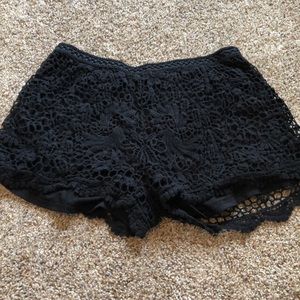 Lace Black Shorts